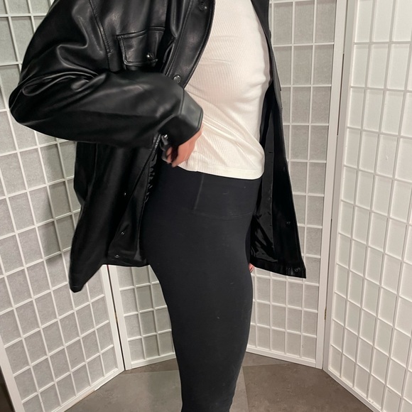 Rebecca Minkoff Leather Shacket MSRP $228 Size Large - Picture 2 of 5